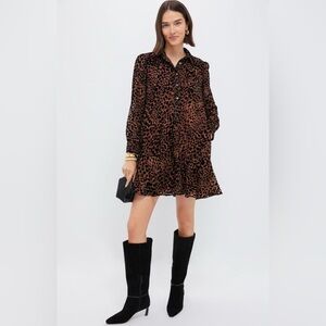 Tuckernuck Callahan Velvet Burnout Leopard Dress. Size: SMALL, New With Tags.